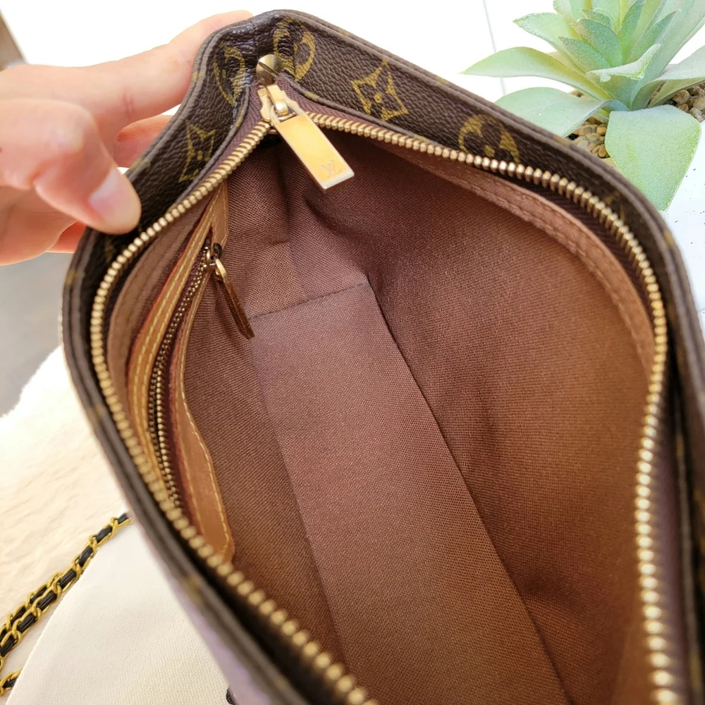 Louis Vuitton Chain Crossbody Shoulder Bag Trotteur Monogram - Picture 13 of 16